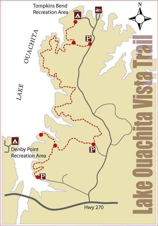 Lake Ouachita Vita Trail Map